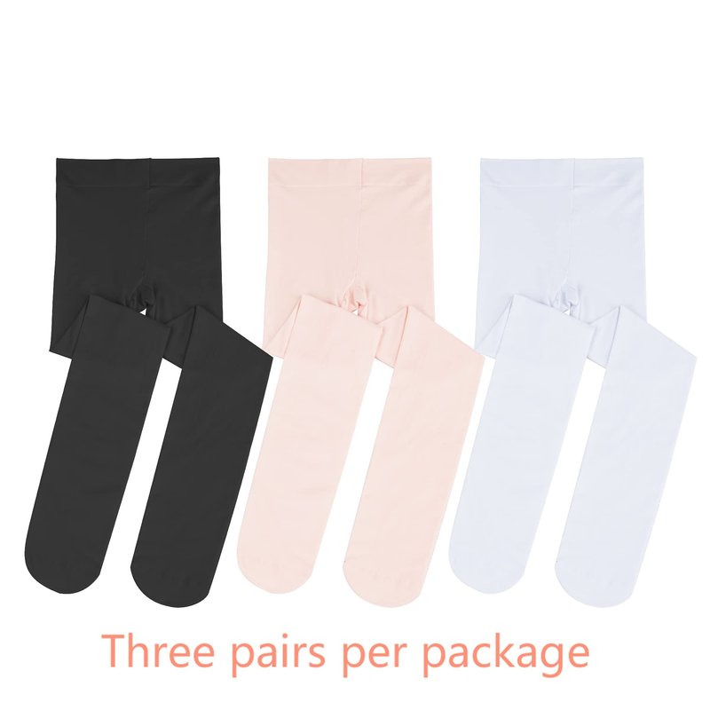Stelle Girls' Ultra Soft Pro Dance Tight/Ballet Footed Tight (Toddler/Little Kid/Big Kid), BP+WT+BK, 2-4T
