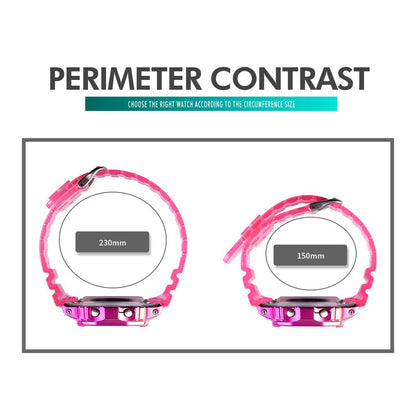 FANMIS Mens Military Multifunction Digital Watches 50M Water Resistant Electronic 7 Color LED Backlight Black Sports Watch (Y Purple)