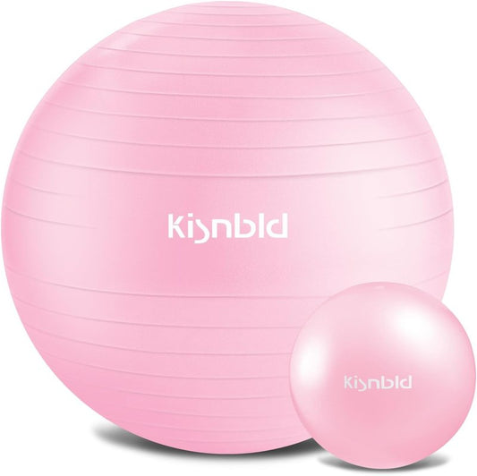 Exercise Ball - Extra Thick Anti-Burst Yoga Ball for Stability | 4 Sizes Available for Home, Gym & Office Use