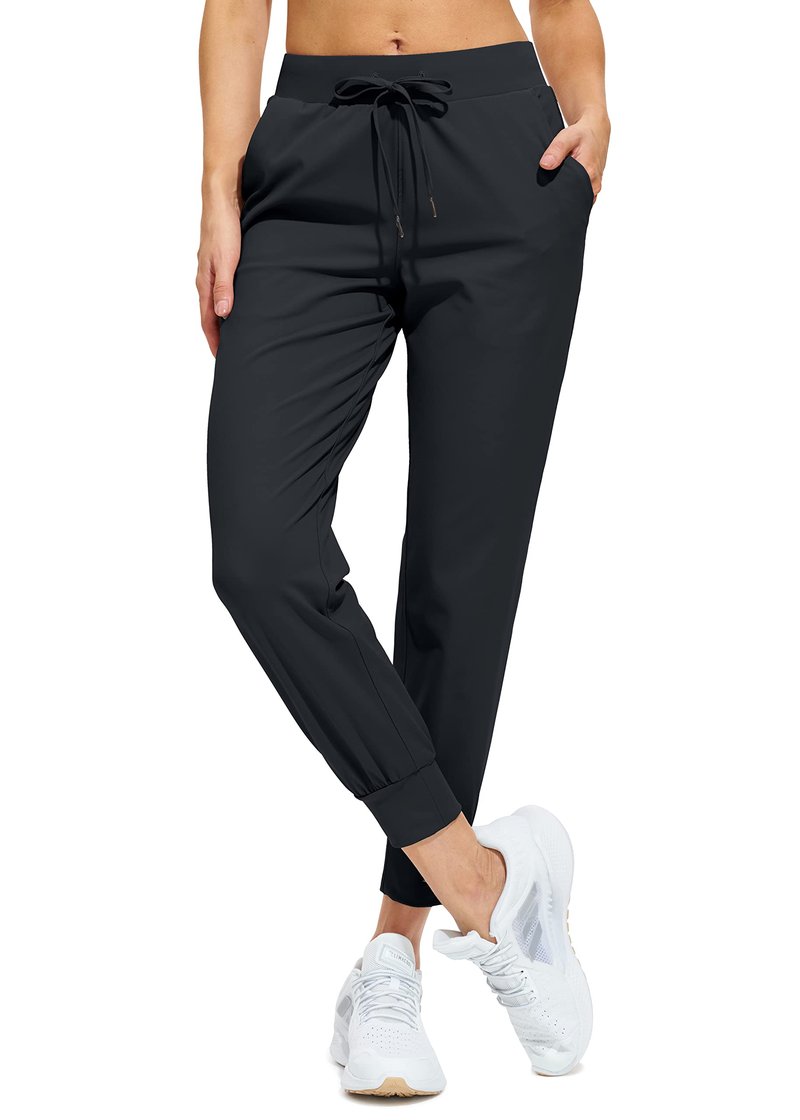 Libin Women's Joggers Pants Athletic Sweatpants with Pockets Running Tapered Casual Pants for Workout,Lounge, Mauve XL