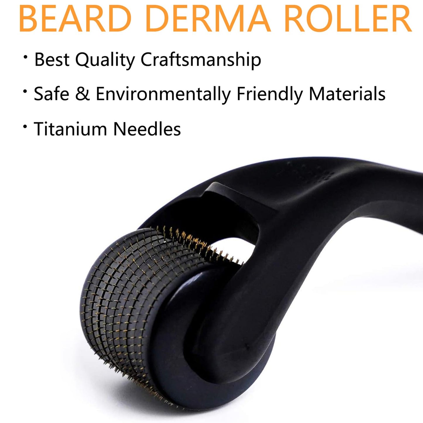 Derma Roller for Hair Beard Facial Skin Face 540 Titanium Microneedle 0.25mm - at-Home Beauty Instrument - Holiday Gift for Men Women -Microdermabrasion Roller