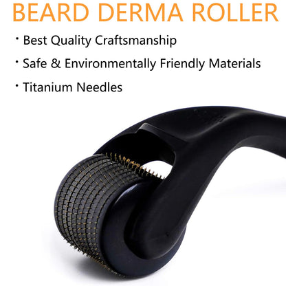 Derma Roller for Hair Beard Facial Skin Face 540 Titanium Microneedle 0.25mm - at-Home Beauty Instrument - Holiday Gift for Men Women -Microdermabrasion Roller