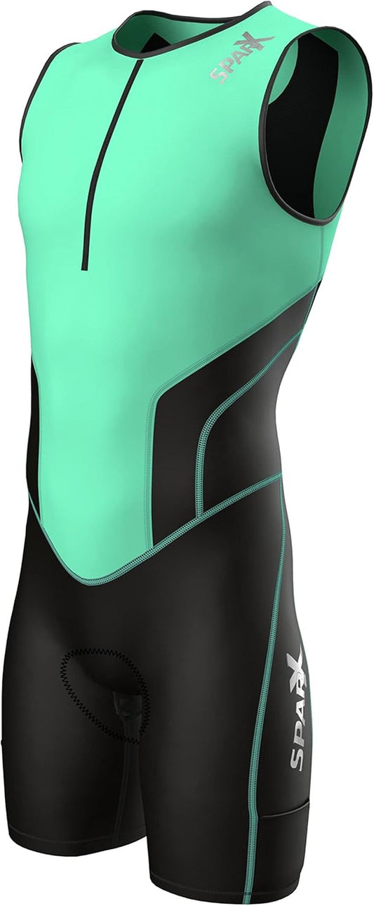 Sparx Triathlon Suit for Men - Racing Skin Suit for Cycling, Swimming & Running | Lightweight & Comfortable Fit
