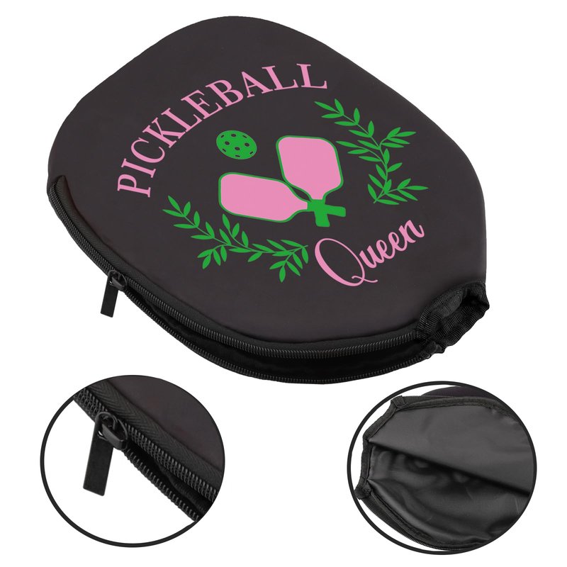 PWHAOO 2PC Pickleball Queen/Pickleball Social Club Pickleball Paddle Covers Funny Pickleball Paddle Pouch Gift (Pickleball Queen Paddle)