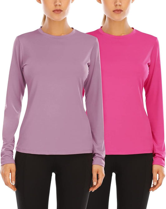 Women's Sun Protection Long Sleeve Swim Shirt - UPF 50+ UV Rash Guard for Hiking & Running