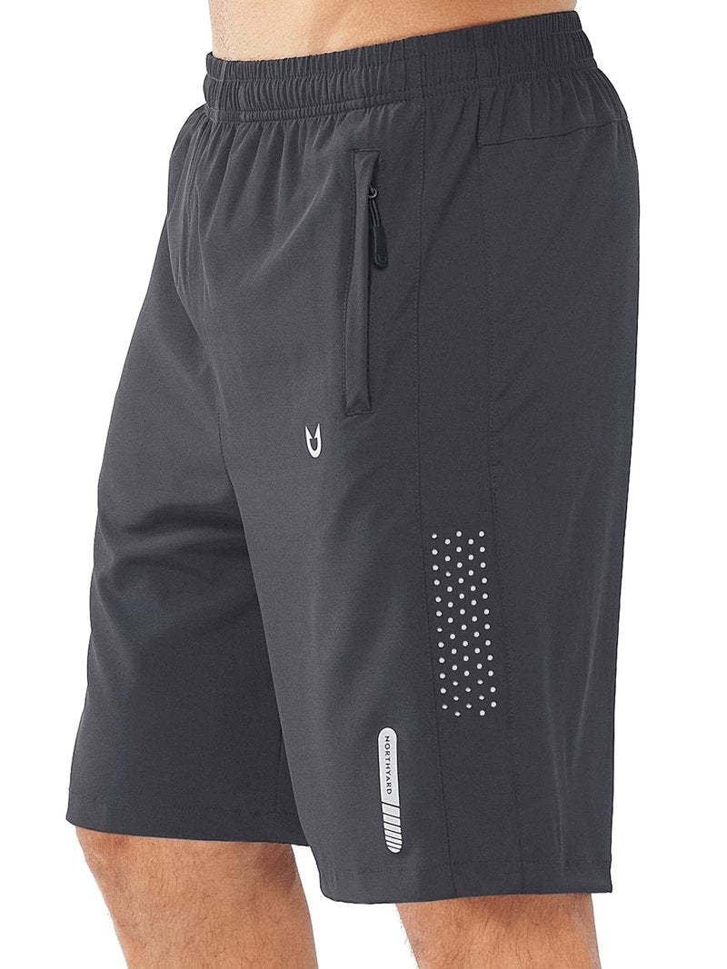 NORTHYARD Men's Athletic Running Shorts Quick Dry Workout Shorts 7"/ 5"/ 9" Lightweight Sports Gym Basketball Tennis Hiking Exercise DARKGREY-9inch 3XL