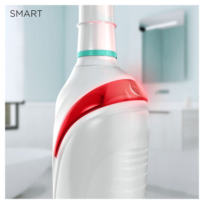 Oral-B Smart 4 Electric Toothbrushes For Adults, Mothers Day Gifts For Her / Him, App Connected Handle, 2 Cross Action Toothbrush Heads, 3 Modes with Teeth Whitening, 2 Pin UK Plug, 4000N, White