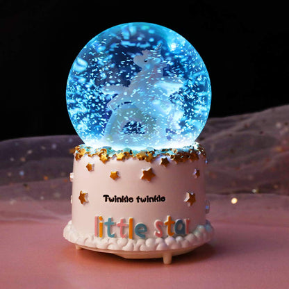 Unicorn Snow Globe, VECU 3.14 Inch Unicorn Music Snow Globes with Automatic Snowfull,Christmas Birthday Gift for Girl Boy