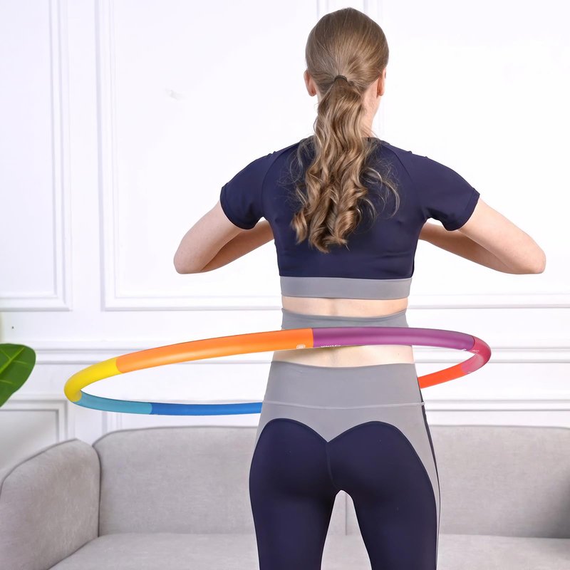 Phobby Weighted Exercise Hoop for Adults, 2.2lbs Adjustable Fitness Hoop, 8 Detachable Hoop Sections with Jump Rope & Storage Bag, Home Gym Workout