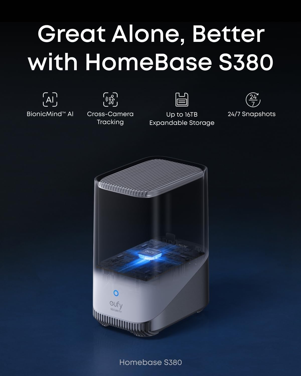 eufy Security eufyCam S4 4-Cam Kit, 4K Solar Wireless Outdoor Security System,3-Lens Bullet-PTZ cam, 360° Coverage,Cross-Cam Track, AI Facial Recognition, 8X Zoom,0 Monthly Fee,Expandable up to 16TB