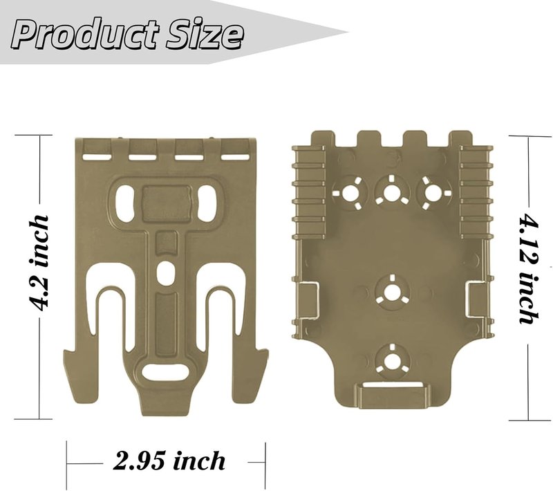 Quick Locking System Kit - QLS 19/22 Platform Attachment for Duty Holsters | Tan, 2 Pcs Set