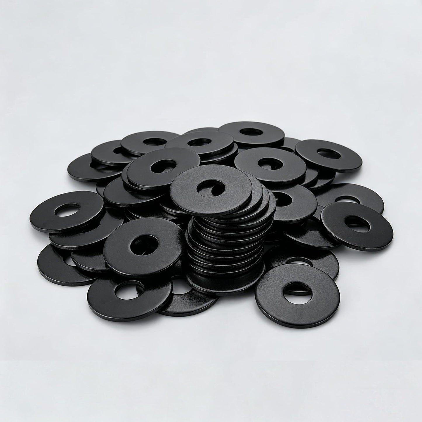 Bykonh #8 x 3/4" (80 PCS) Black Fender Washers, 304 Stainless Steel Flat Washers for Machinery & Automotive Repair