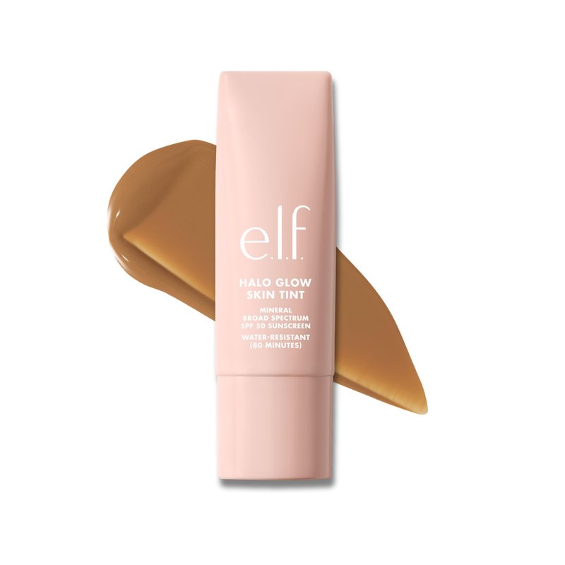 e.l.f. Halo Glow Skin Tint SPF 50, Tinted Moisturizer For Light, Buildable Coverage, Creates A Natural Glow, Vegan & Cruelty-Free, 10 Tan Neutral