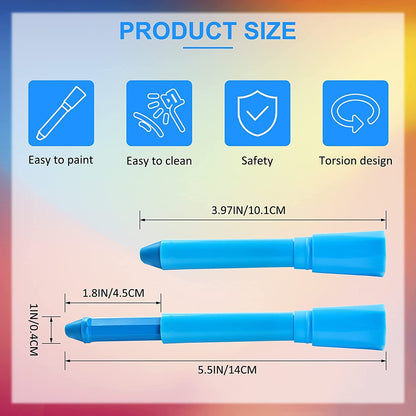 6 Pcs Glow in The Light Body Face Paint, Face Painting Kit, UV Crayon Kit Fluorescent Body Paints for Adults for Birthday Party Halloween Masquerade Makeup Outdoor for Kids