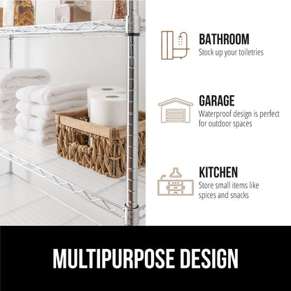 GORILLA GRIP ShelfGuard Wire Shelf Liner Compatible with Amazon Basics Shelving Unit, Set of 3 Waterproof Liners for Organizing Metal Rack Shelves, Kitchen Cabinets, Cupboard, Pantry, 14x24 Clear