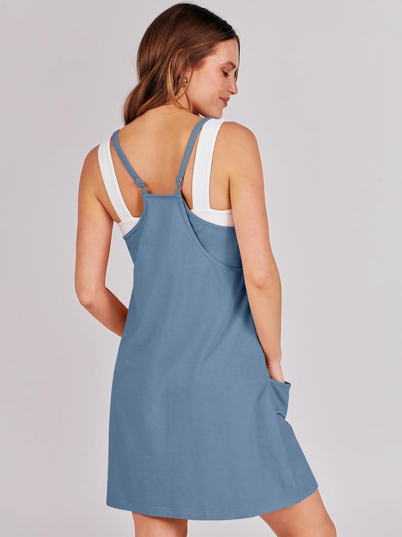 Women’s Athletic Tennis Dress - Summer Workout Mini Romper with Built-In Shorts | Perfect for Travel & Vacation