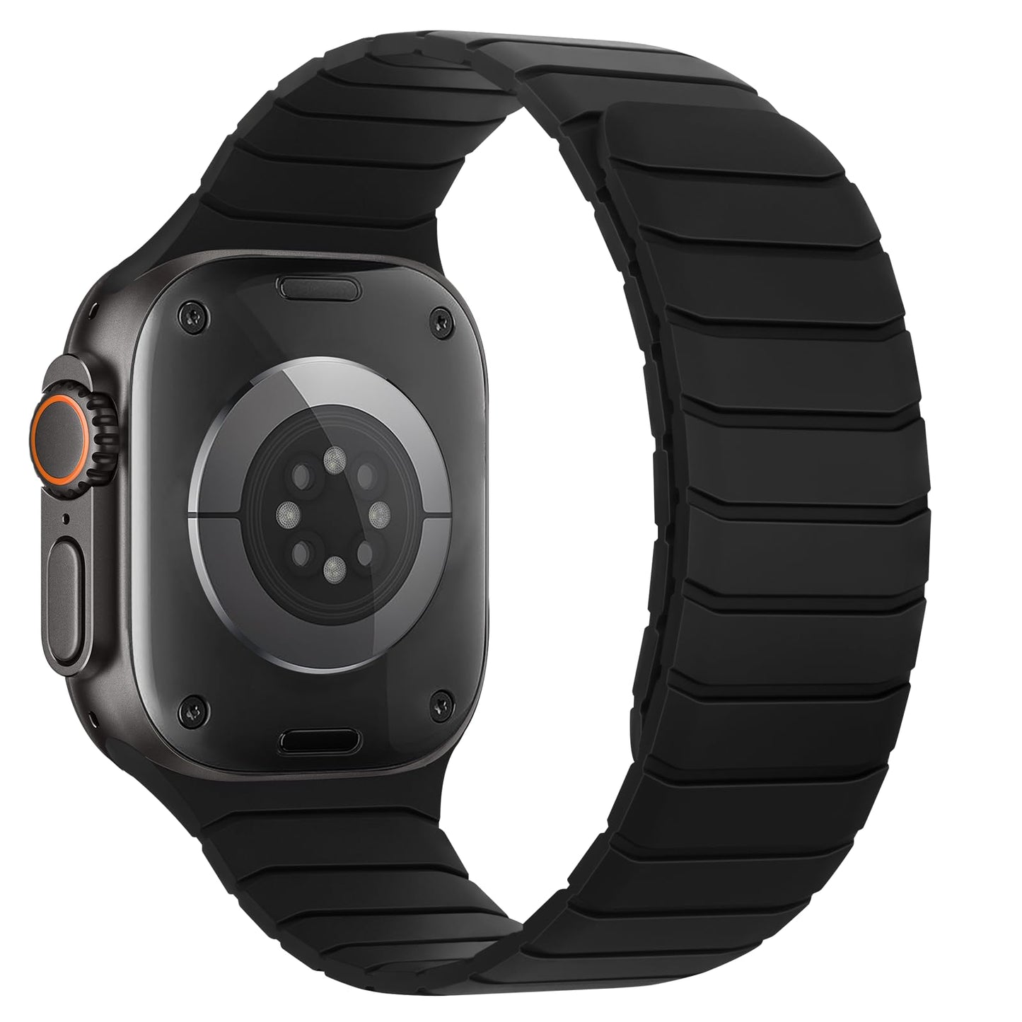 Tasikar Magnetic Straps Compatible with Apple Watch 49mm 46mm 45mm 44mm 42mm Soft Silicone Replacement Loop Wristband for iWatch Ultra 3 2 1 SE Series 11 10 9 8 7 6 5 4 3, Black