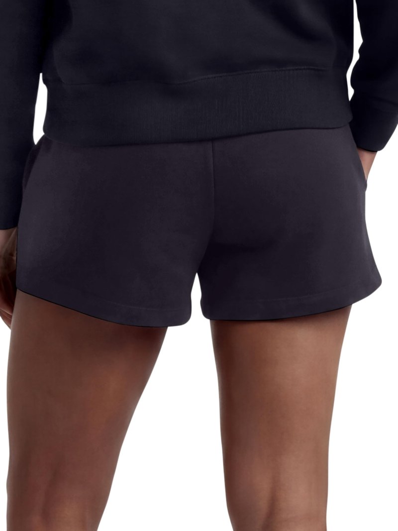 Champion Women's 4" Lounge Shorts, Standard Fit, Lightweight, Available in Regular and Plus, Black - C Logo, Large