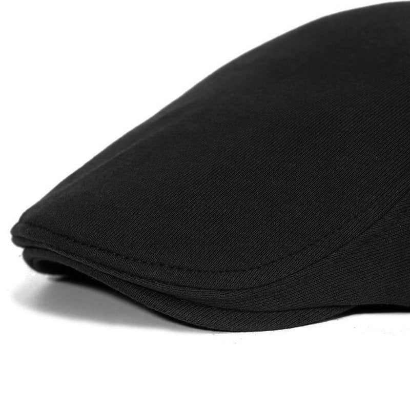 Xinveen Men's Newsboy Hat Adjustable Beret Ivy Cap Irish Cabbie Driving Hunting Hats Black
