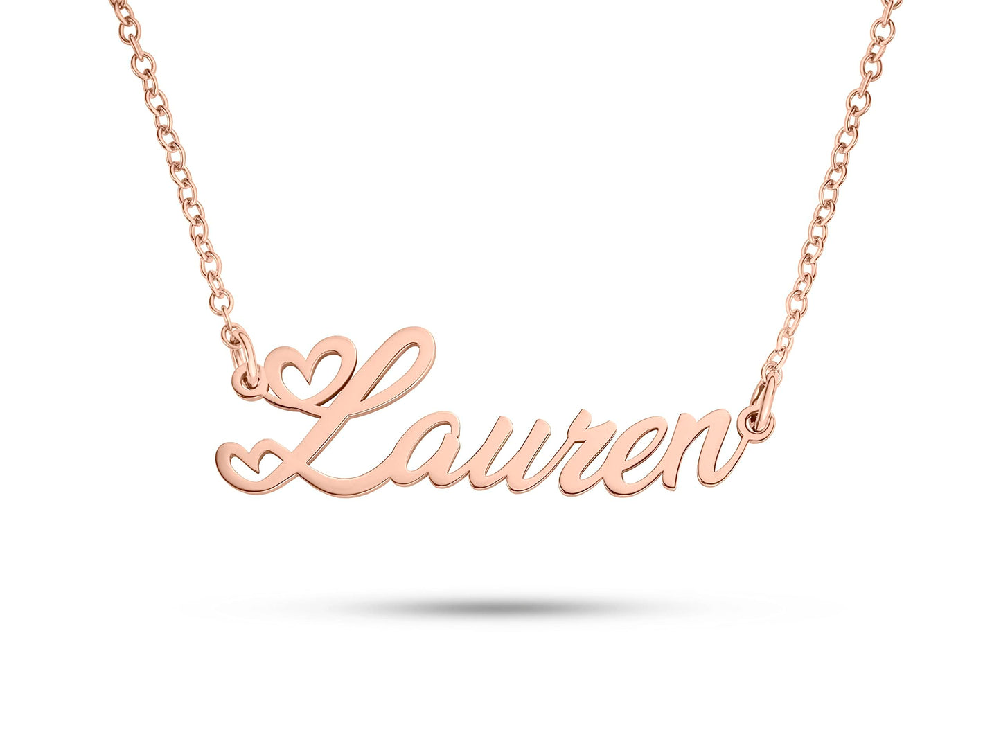 ZNA Jewels Personalised Name Necklace for Women - Customised Sterling Silver Dainty Heart Pendant, Elegant Jewellery Ideal for Birthday, Gifts for Women, Girls & Teens (925 Sterling Silver)