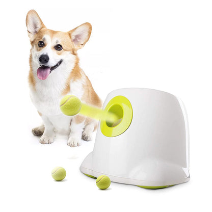 ALL FOR PAWS Automatic Dog Ball Launcher, Interactive Dog Tennis Ball Thrower, Interactive Puppy Pet Fetch Toy, Mini Dog Ball Throwing Machine for Small and Medium Dogs, Includes 3pcs 2" Tennis Balls