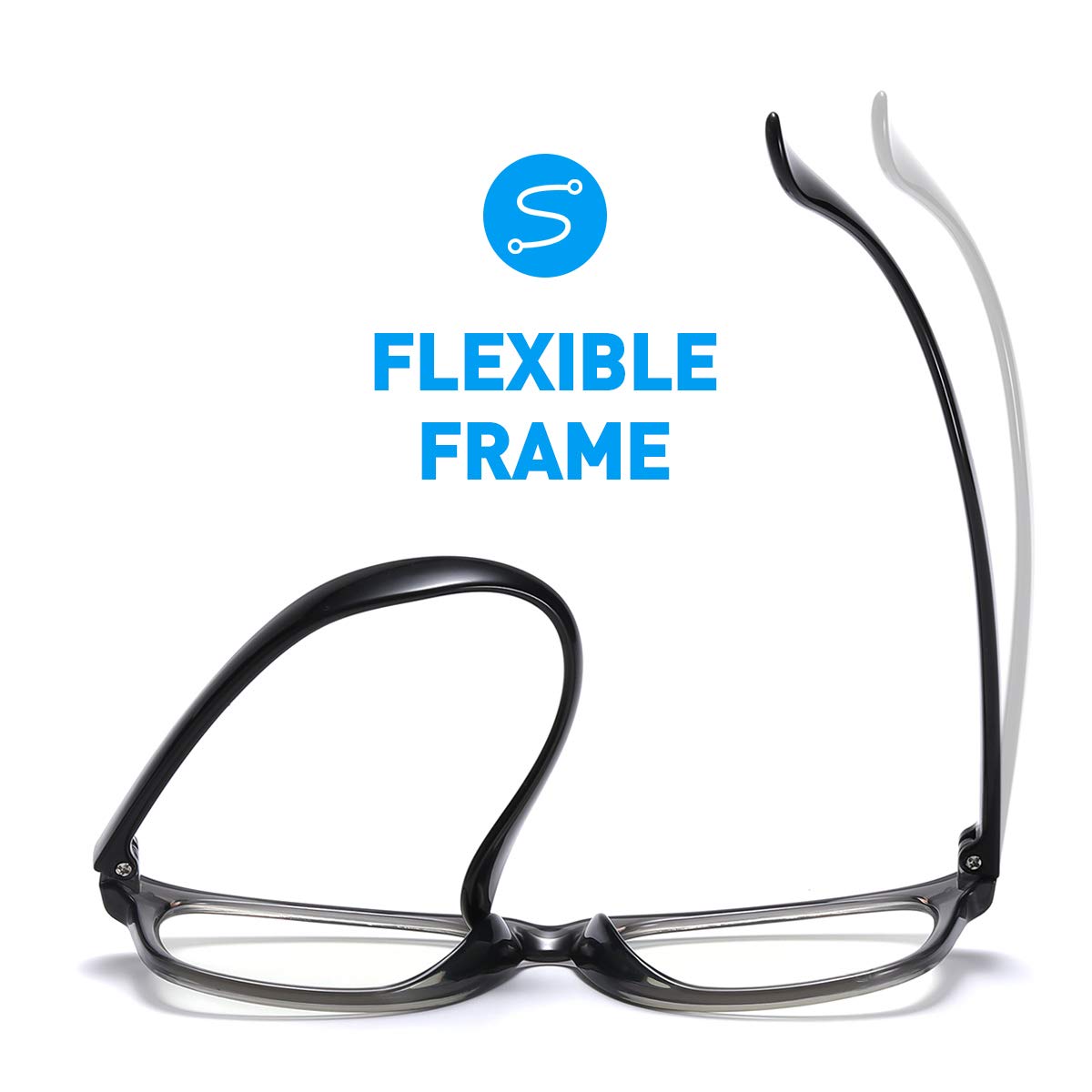 DYLB Kids Blue Light Blocking Glasses girls boys 2 pack, computer video gaming glasses for kids girls boys Age 3-10,Anti blue light & Headache (transparent black + transparent)