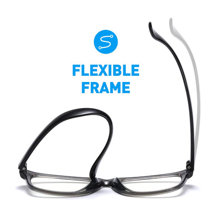 DYLB Kids Blue Light Blocking Glasses girls boys 2 pack, computer video gaming glasses for kids girls boys Age 3-10,Anti blue light & Headache (transparent black + transparent)