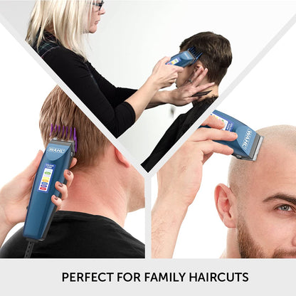 Wahl Colour Pro Corded Clipper, Hair Clippers for Men, Head Shaver, Men's Hair Clippers, Colour Coded Clipper Guides, Corded, Family at Home Haircutting