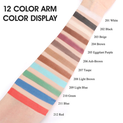 FIVEFULU Single Black Eyeshadow, Pressed Powder Matte Eye-Shadow Palette Make-up, Blendable Long Lasting High Pigment Black Eye Makeup Halloween Paint & Face Body Paint