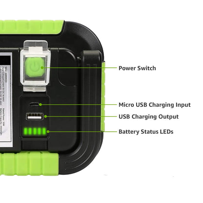 LE Camping Light Rechargeable, 1000 Lumen Portable Work Light Rechargeable, Bright Outdoor Camping Lamp with 4400mAh Power Bank, 3 Modes LED Floodlight for Emergency, Power Cuts, Tents and More
