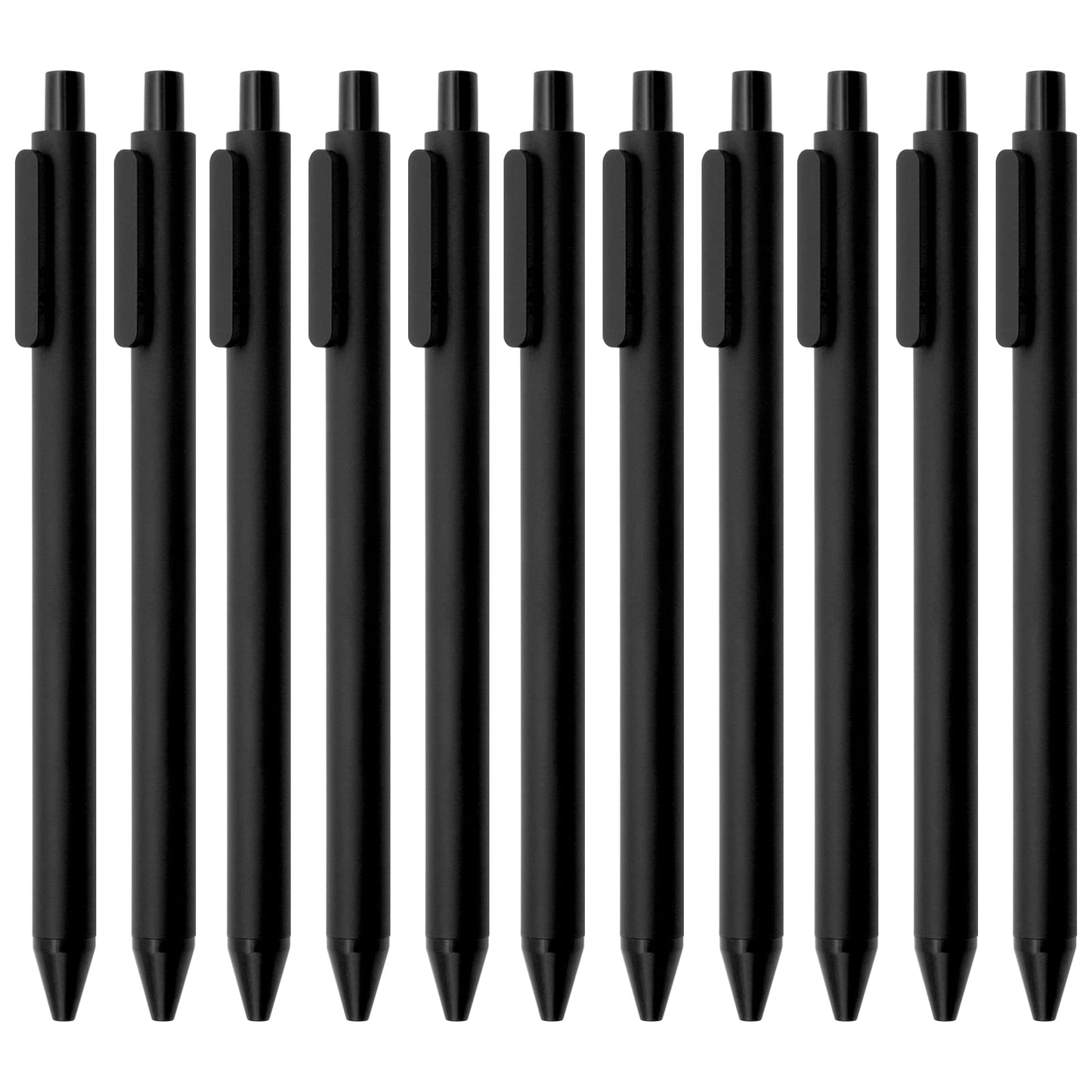 KaCo Gel Pens, 0.5 mm Fine Point, Black Ink 10 Count, Quick Dry Smooth Writing, Aesthetic Office Supplies Refillable Retractable