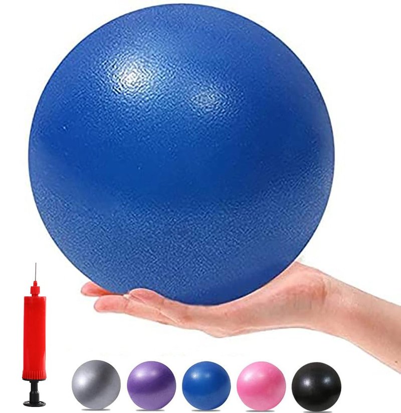 XIECCX Mini Yoga Balls 6 Inch Exercise Pilates Therapy Balance Micropore Ball Barre Equipment for Home Stability Training Physical Core Training with Pump(Blue)
