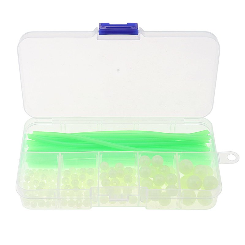 OriGlam Luminous Fishing Beads Glow Fishing Beads Fishing Rigs & Luminous Tube Line, Luminous Rigging Tube Fishing Angling Glow Tubing Tool for Fishing Rigs