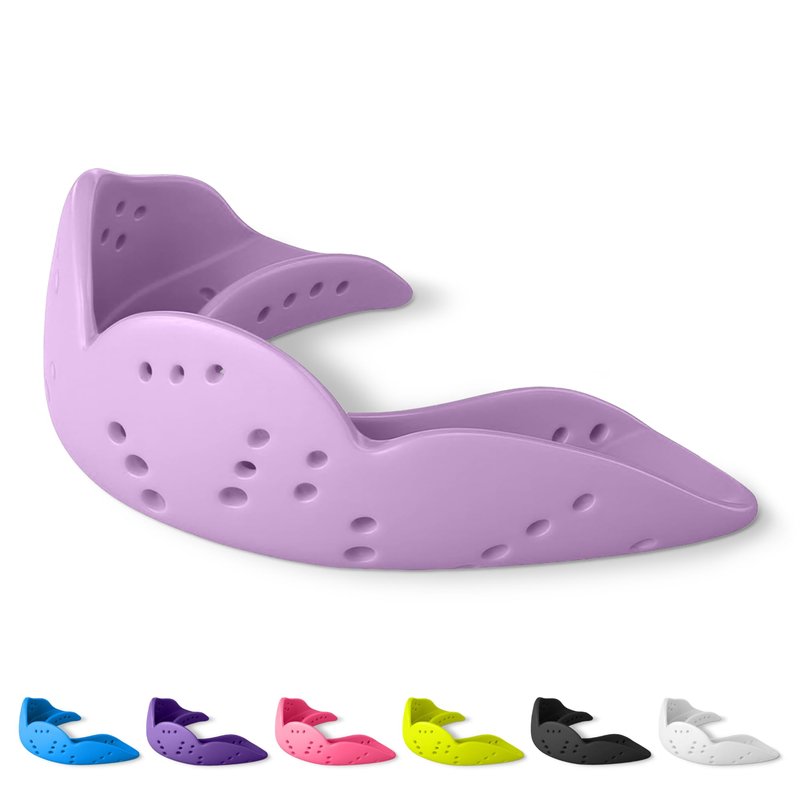 SISU Aero Small Mouthguard, Lucky Lavender - 30% Stronger Protection for Lacrosse, Football, Hockey, Roller Derby, Team Sports - Remoldable Up to 20 Times - Ultra Slim - Non Toxic