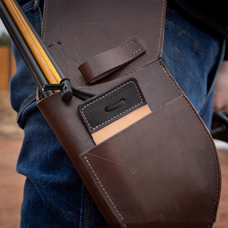 Windfulogo Square Leather Archery Finger Tab Long Bow Hand Protector for Right Hand Brown