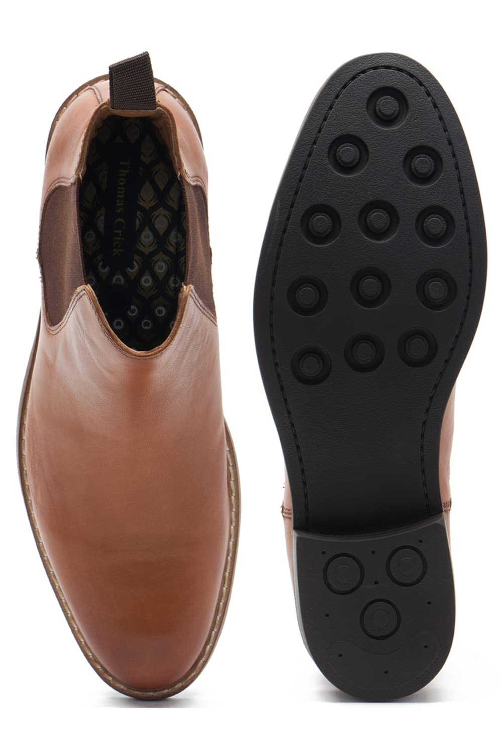 Thomas Crick Men's 'Bateman' Formal Chelsea Boots, Classic, Comfortable and Stylish Boots for Any Occasion, Made with Leather (Black/Black Suede/Tan Suede/Tan)