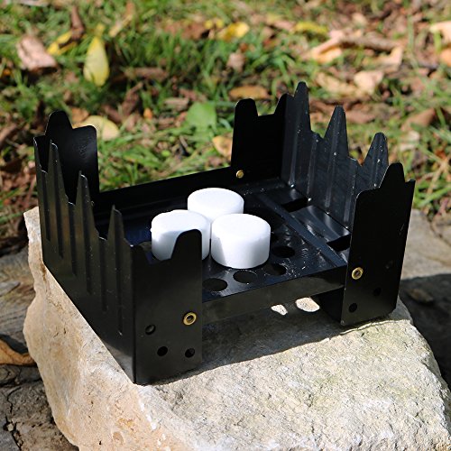 Coghlan's Emergency Stove - Lightweight, Portable Camping Stove for Backpacking, Survival, and Outdoor Cooking - Foldable Design with 24 Fuel Tablets Included (Compact for Travel and Storage)