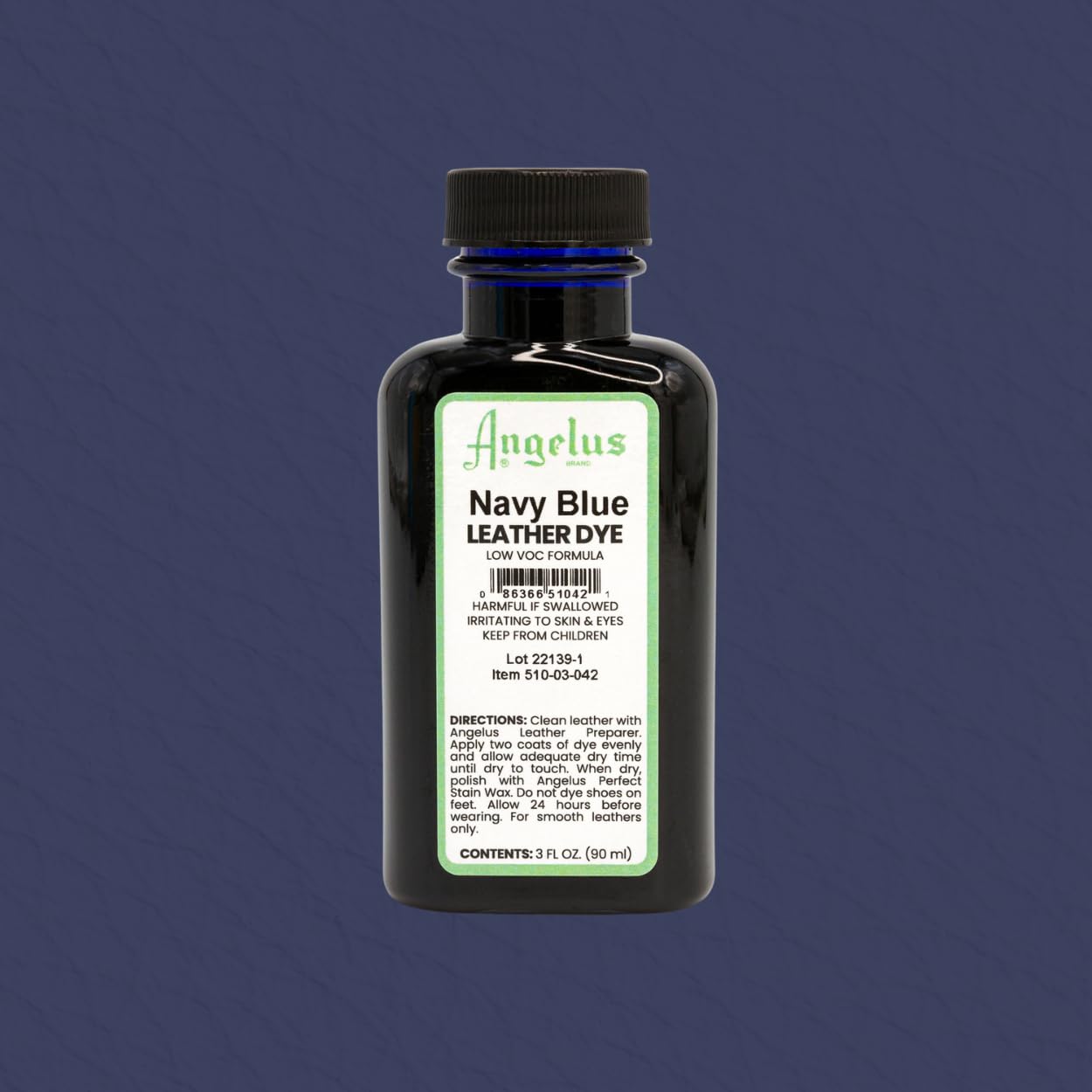 Angelus Leather Dye - Flexible Leather Dye for Shoes, Boots, Bags, Crafts, Furniture, & More 3oz (Navy Blue)