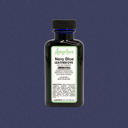 Angelus Leather Dye - Flexible Leather Dye for Shoes, Boots, Bags, Crafts, Furniture, & More 3oz (Navy Blue)