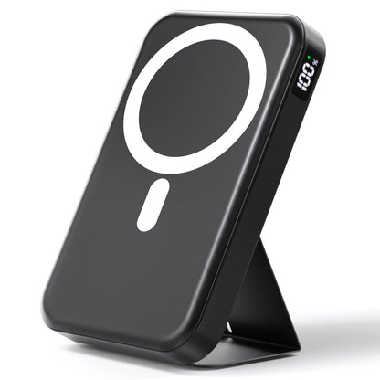 Magnetic Portable Charger, 10000mAh Wireless Power Bank with 20W USB-C Fast Charging, Foldable Stand & LED Display Magnetic Battery Pack, Compatible with iPhone 16/15/14/ All Series