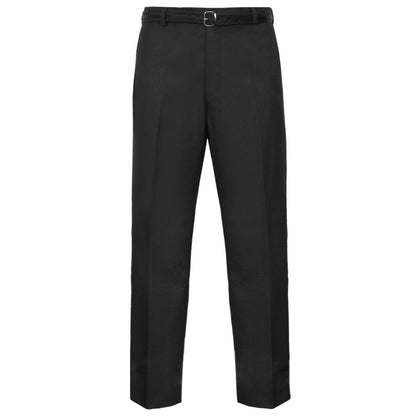 MyShoeStore Mens Formal Trousers Casual Business Office Smart Dress Pants Straight Leg Flat Front Everpress Pockets Waist Size 30 Inch to 50 Inches(Black, 36/31)