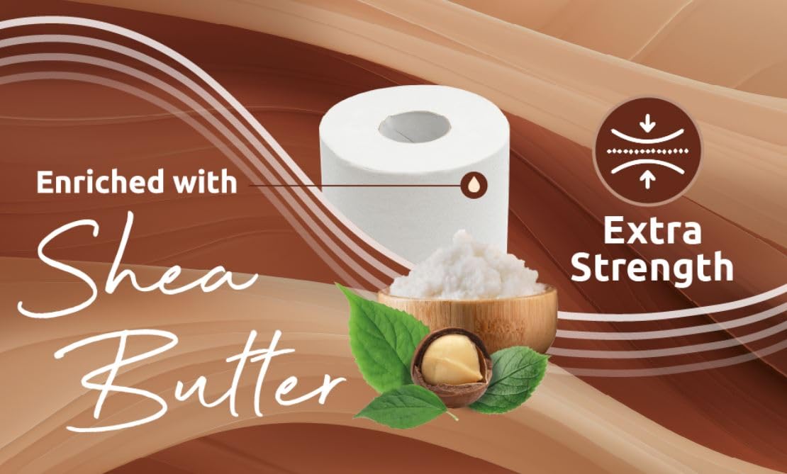 Phoenix Toilet Rolls – 90 Pack | 3 Ply Shea Butter Scented Toilet Paper | Bulk Buy, Soft, Quilted, Sustainably Sourced, Eco- Friendly Luxury Bathroom Tissue