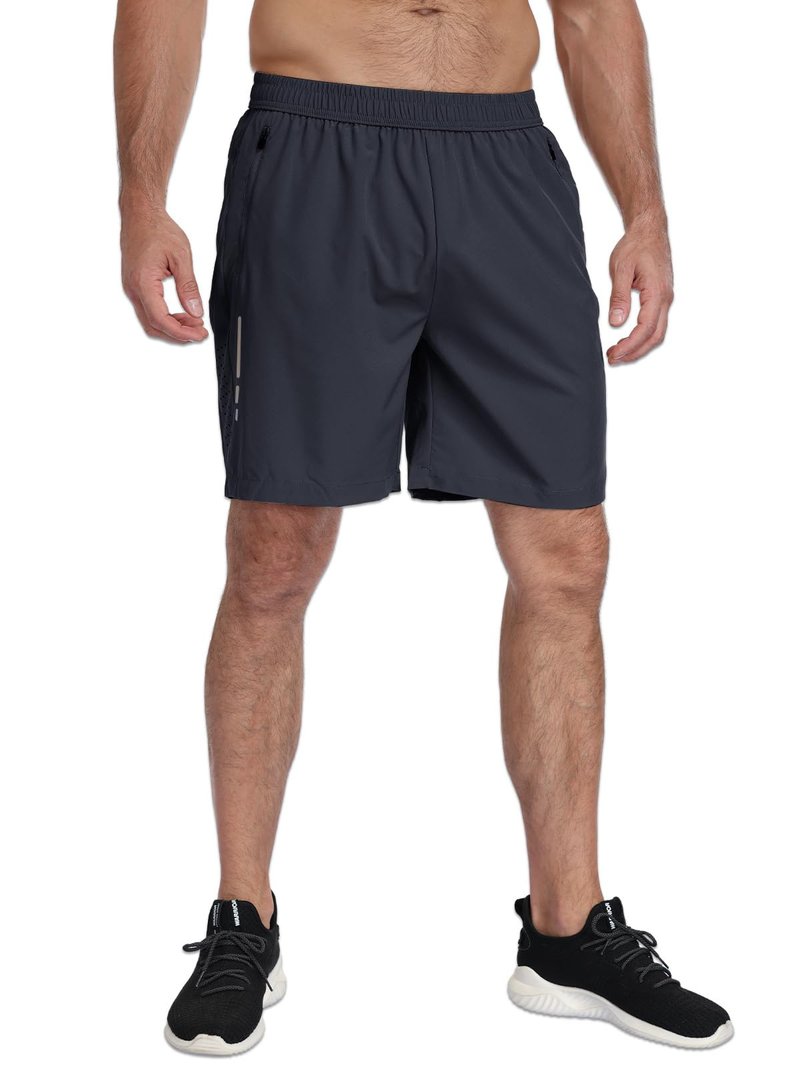 Lissmith Mens Running Shorts Athletic Gym Workout 7 Inch Basketball Hiking Casual Quick Dry Sports Lightweight Shorts Dark Grey L
