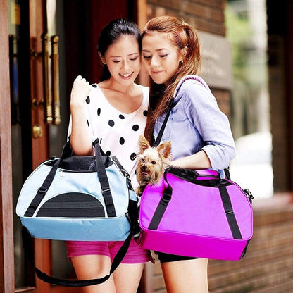 TIYOLAT Pet Carrier Bag, Airline Approved Duffle Bags, Pet Travel Portable Bag Home for Little Dogs, Cats and Puppies, Small Animals (S, Pink)