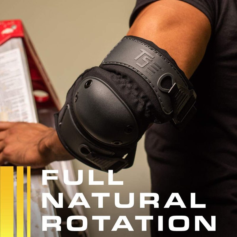Exo-Guard II Professional Work Elbow Pads Protective Gear for Men Women Flexible Pads with Adjustable Straps Industrial Strength - Heavy Duty Padding Foam Comfortable Protective Cushion by TSE Safety