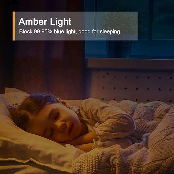 Lyridz Amber Night Light with Motion Sensor, Plug in LED Nightlights, 120LM Stepless Adjustable Brightness Ideal for Bathroom, Bedroom, Hallway, Stairs, Kids' Room, Nursery, Pet House, 2 Pack