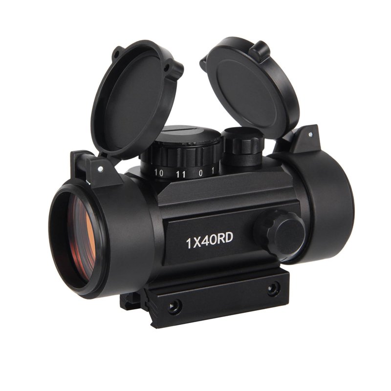 KASENTE 1x40 Red Green Dot Sight Rifle Scope with 20mm / 11mm Picatinny Dovetail Rail Mount