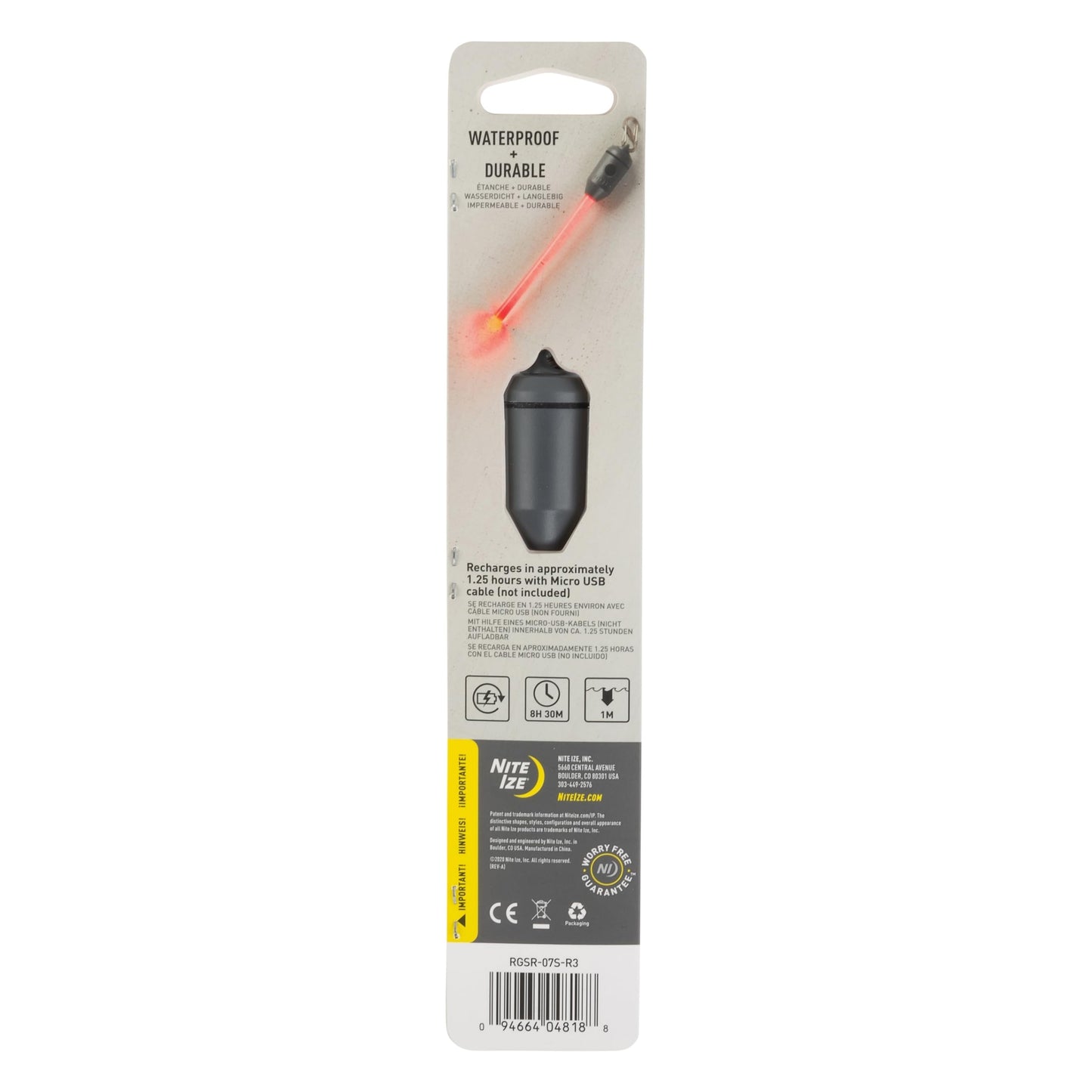 Nite Ize Radiant Rechargeable LED Glow Stick - Reusable & Rechargeable Glow Stick - Waterproof, Color-Changing Light - Disc-O Select