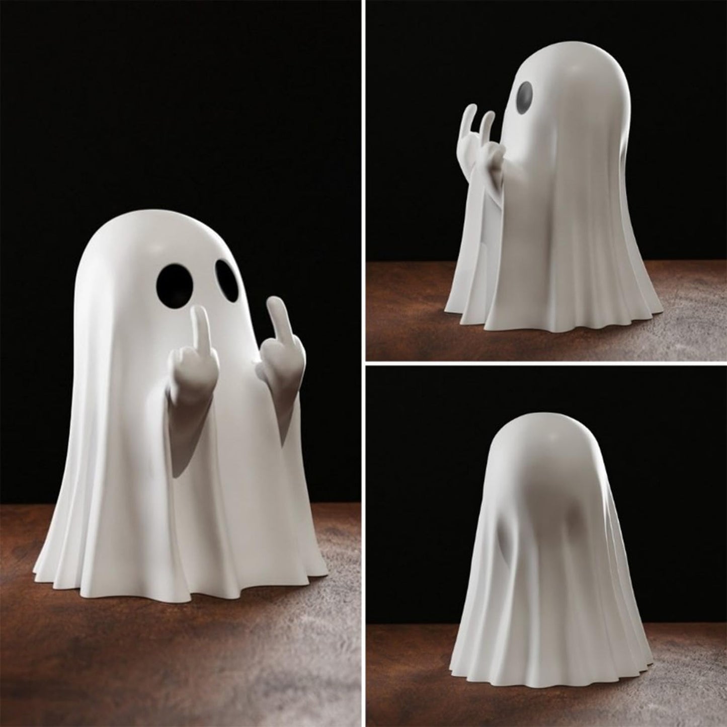 Halloween Ghost Figurine, Halloween Decorations Indoor, Farmhouse Tiered Tray Decor, Spooky Home Decorations, Coffee Table Centerpieces Shelf Mantel Display
