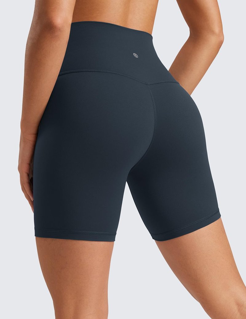 CRZ YOGA ButterLuxe Biker Shorts 6" - High Waisted Workout Running Volleyball Spandex Yoga Womens True Navy X-Small